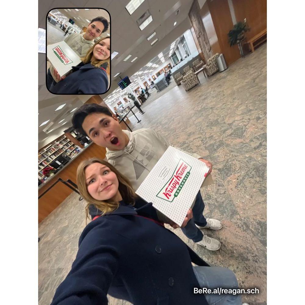 Handing out Krispy Kreme Donuts to students studying for finals - 12/19/2022