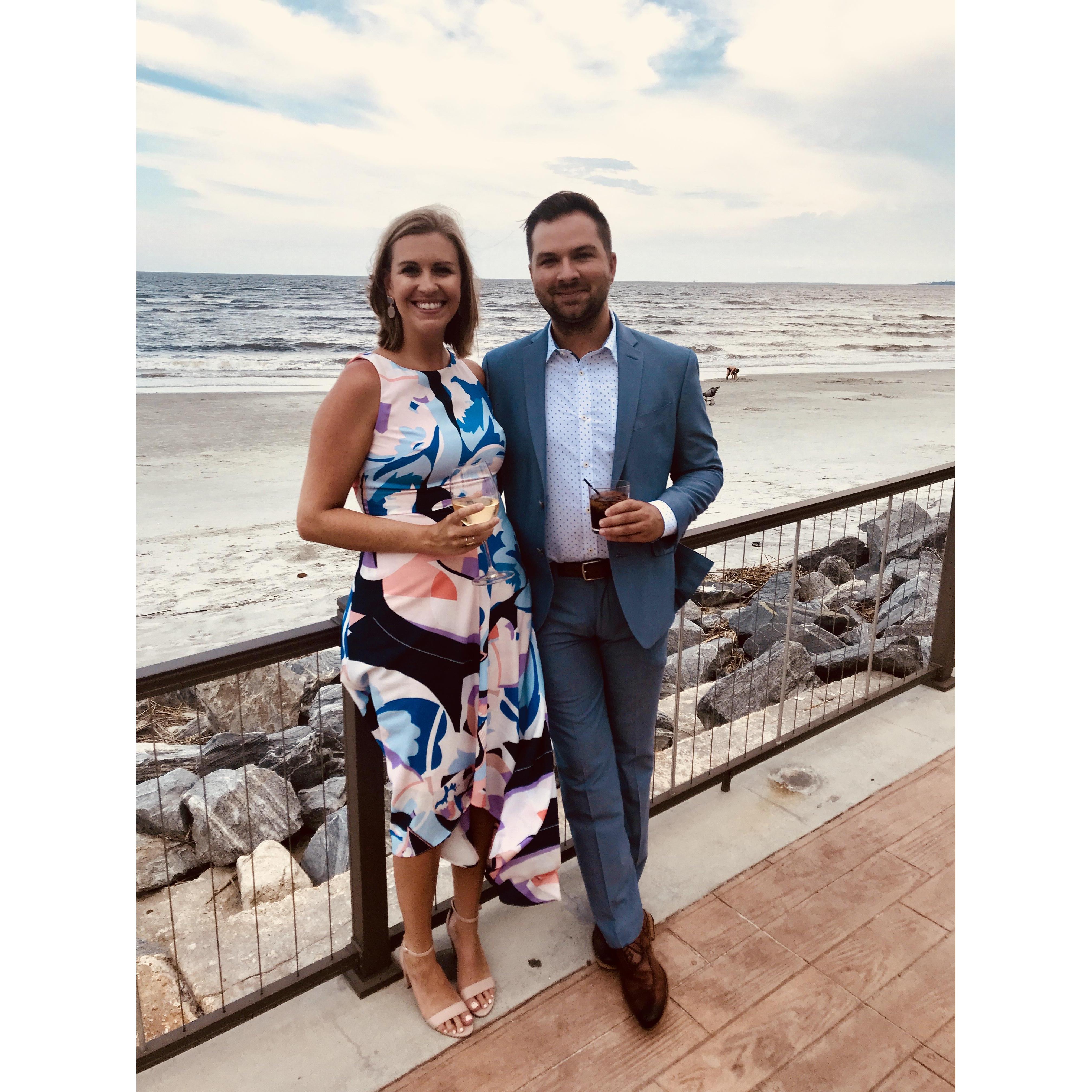 July 2018- our first photo together at Hannah and John's wedding in St. Simons!