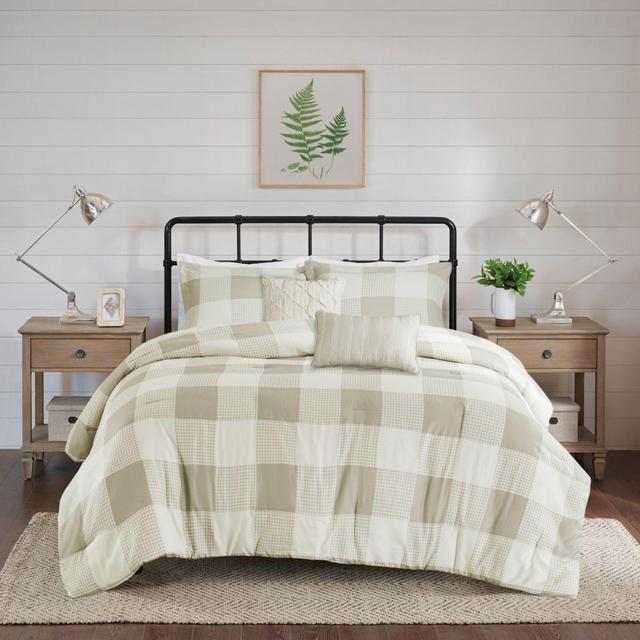 Madison Park Morrison 5-Piece Reversible Full/Queen Comforter Set in Taupe