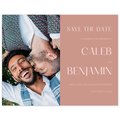 Dusty Terra Cotta, Brown Wedding Digital Save the Date - Goodwin Photo