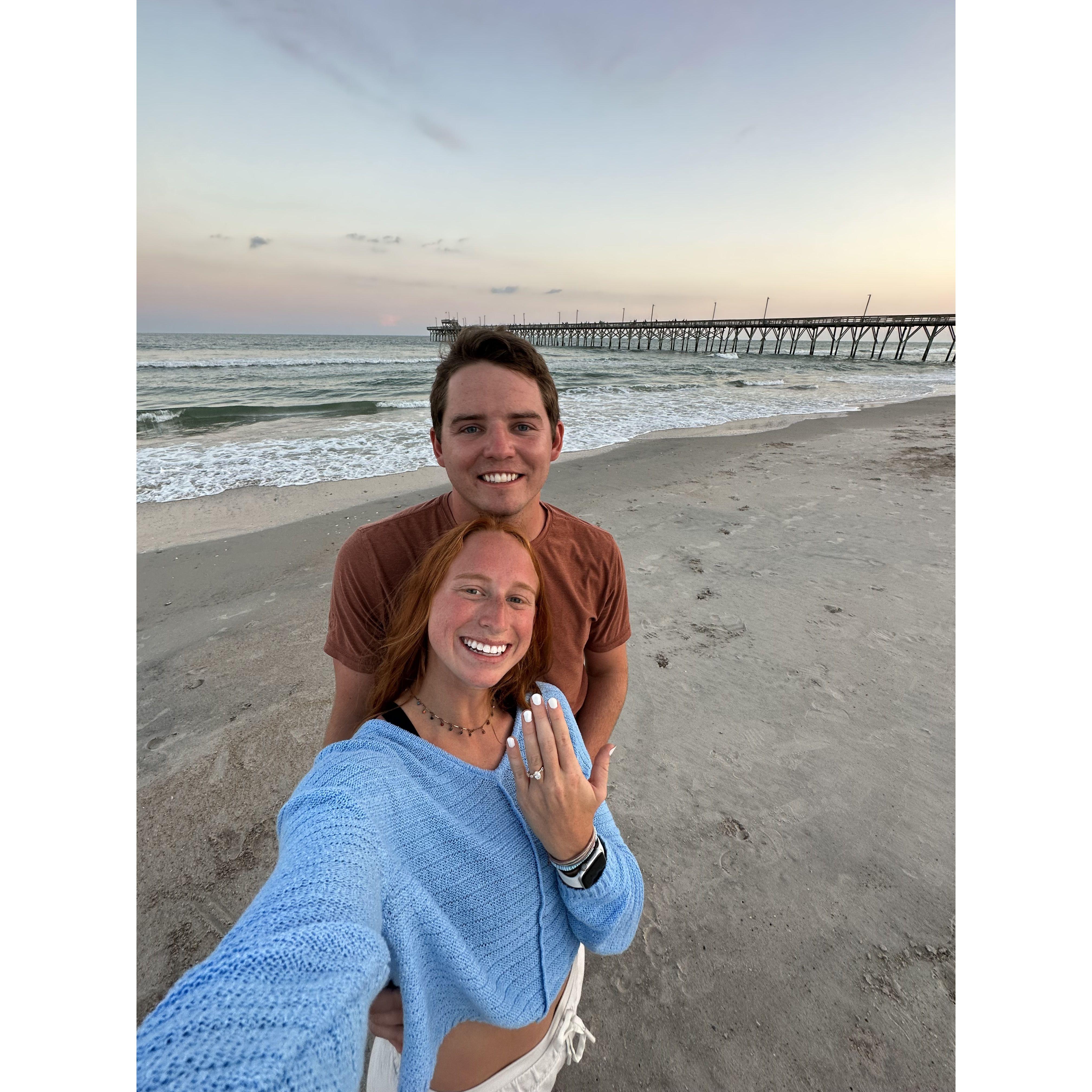 Moments after our proposal!