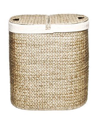 Water Hyacinth Lidded Oval Double Hamper