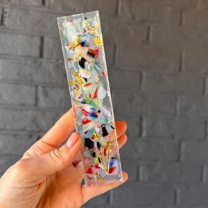 Custom smashed glass mezuzahs