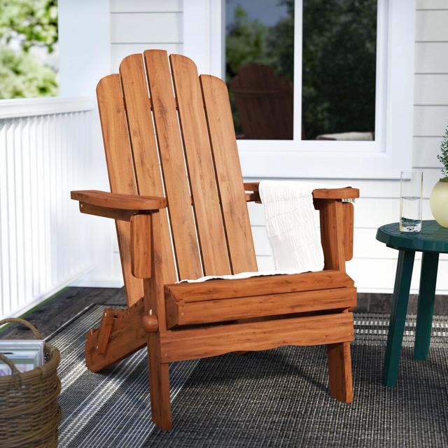 Imane Wood Folding Adirondack Chair