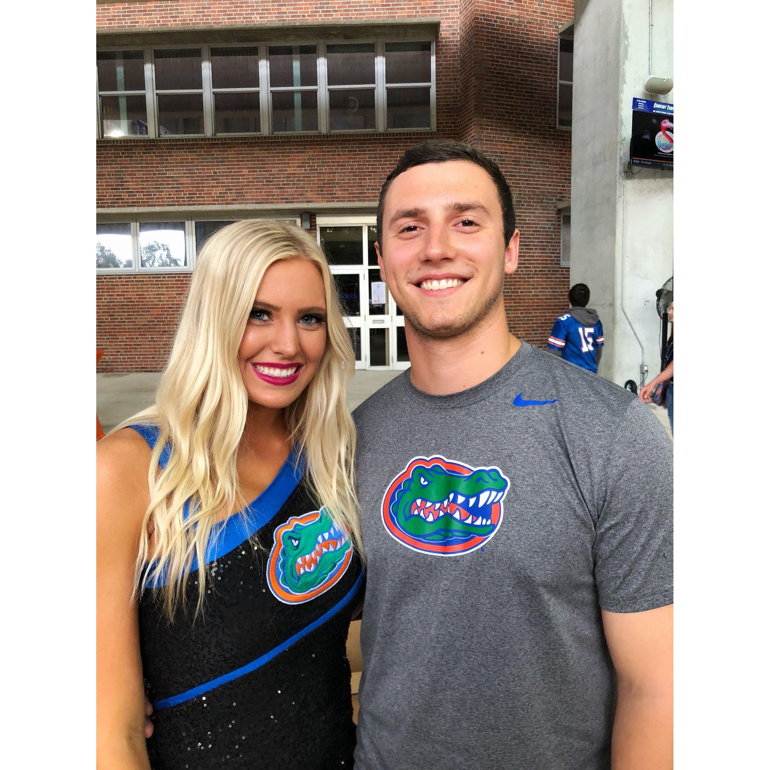 September 9, 2018 - Jake visited Olivia in college often and supported her during her time as a UF Dazzler.