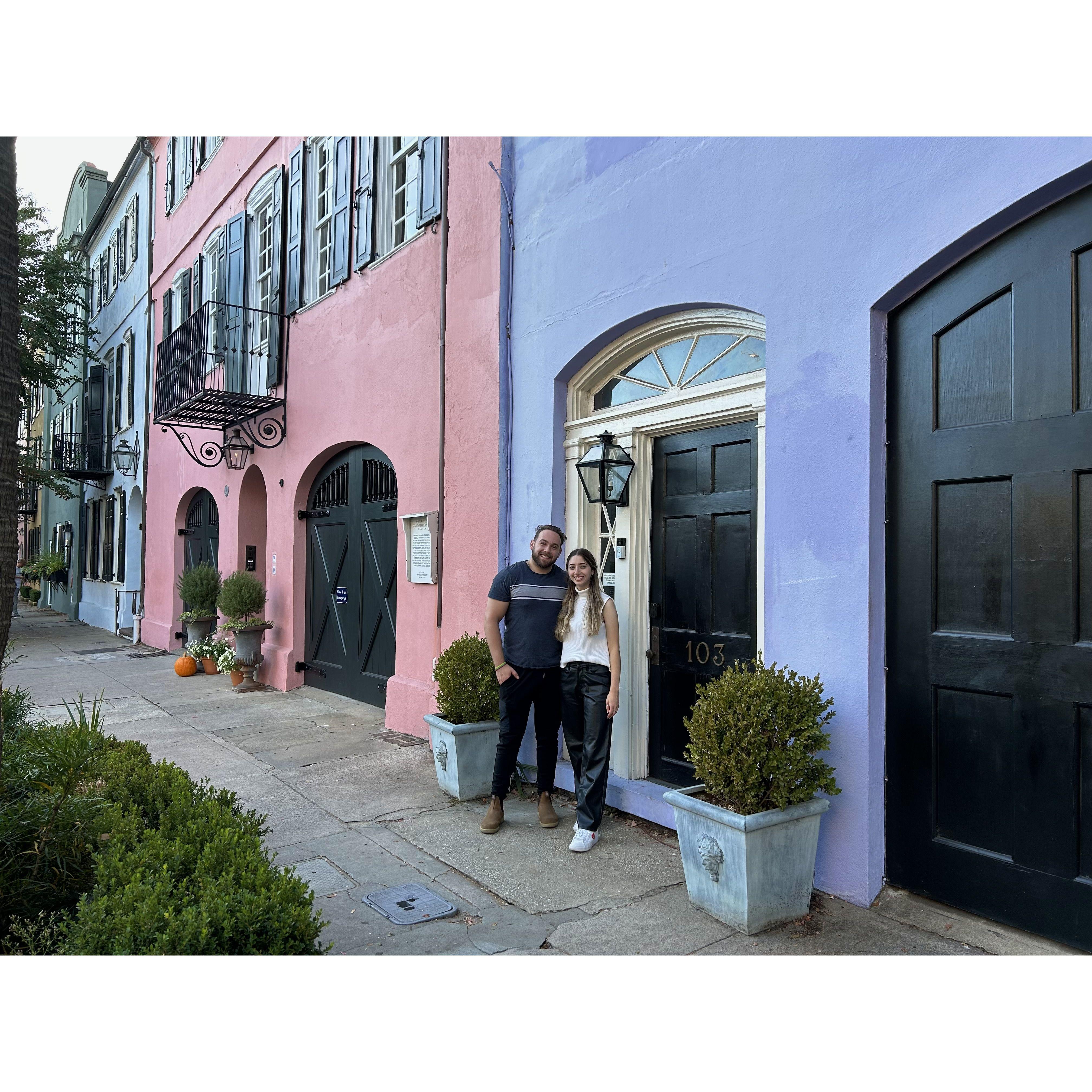Rainbow Row, Charleston, South Carolina- November 2023