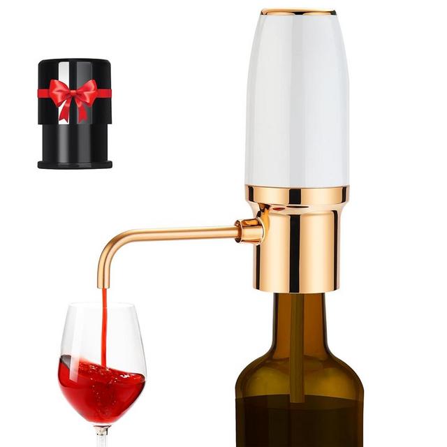 BLUBYEES Electric Wine Aerator Pourer with Stopper, Automatic Wine Bottle Dispenser Machine with USB Rechargeable and Multi-Smart Wine Decanter, Best Wine Gifts for Wine Lovers