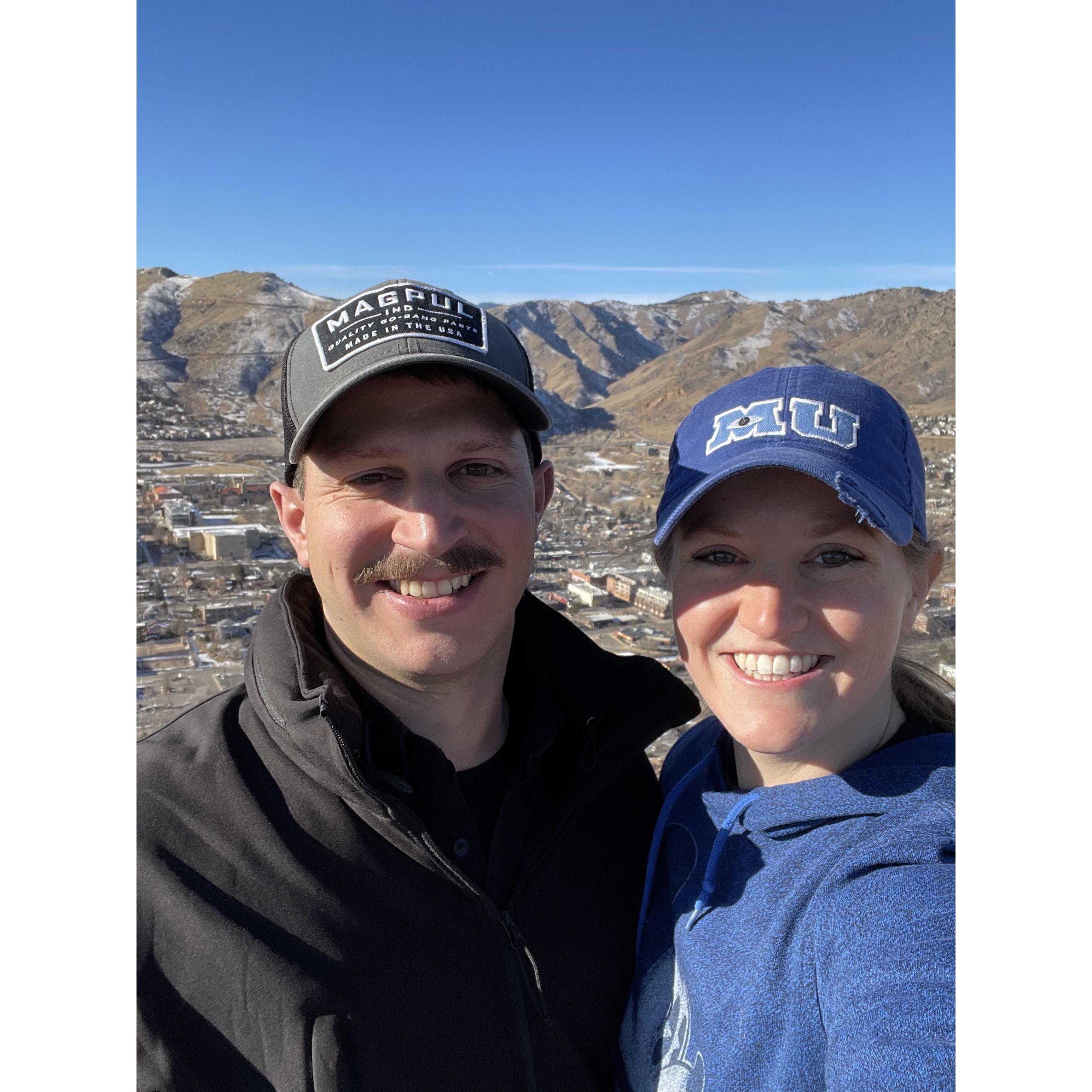 Vinnie and Emily bonded quickly over hiking. This was the first picture they ever took together!