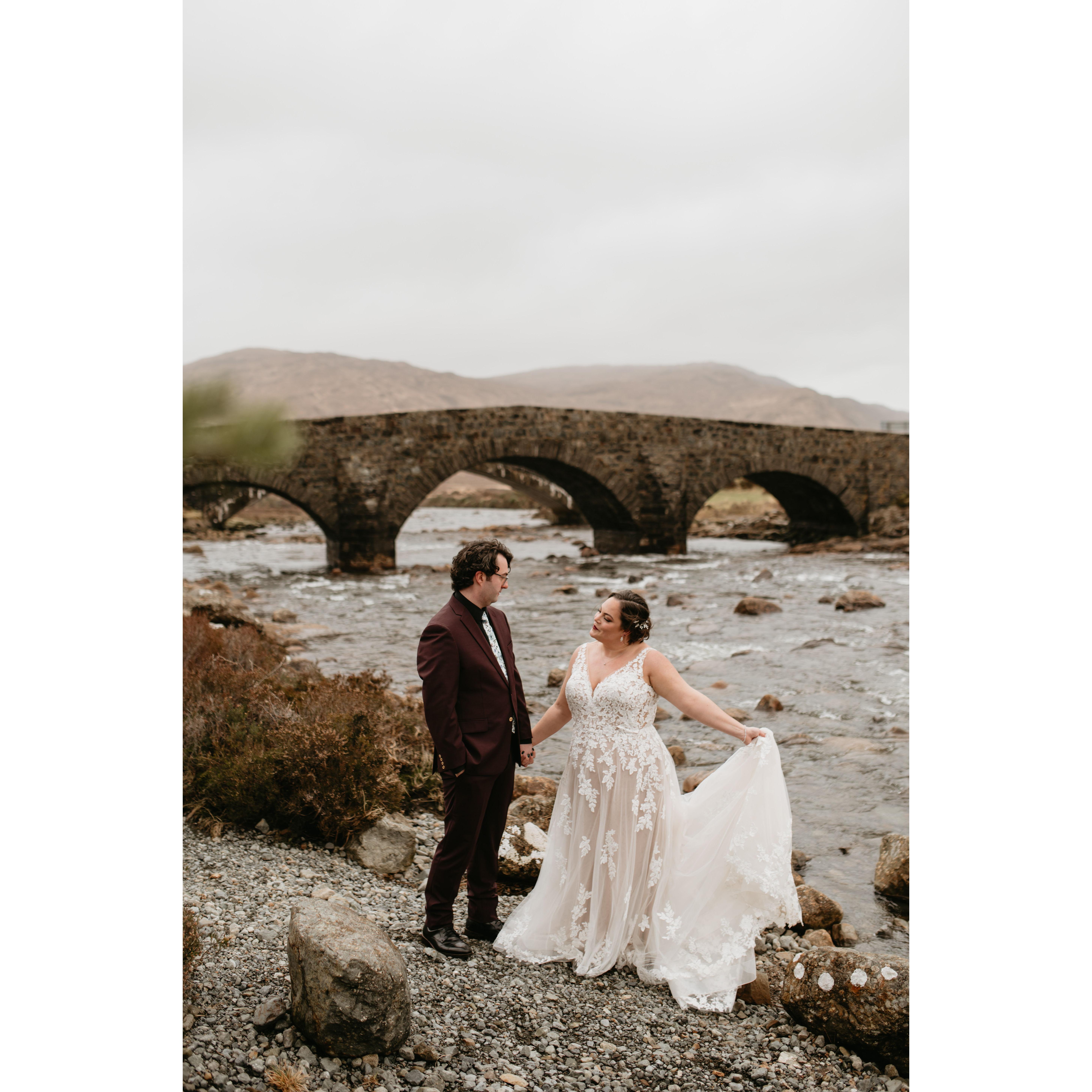 Between Lauren's dress and Chris's shoes, trekking along the river was...interesting!