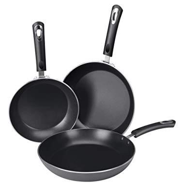 Utopia Kitchen Nonstick Frying Pan Set - 3 Piece Induction Bottom - 8 Inches, 9.5 Inches and 11 Inches