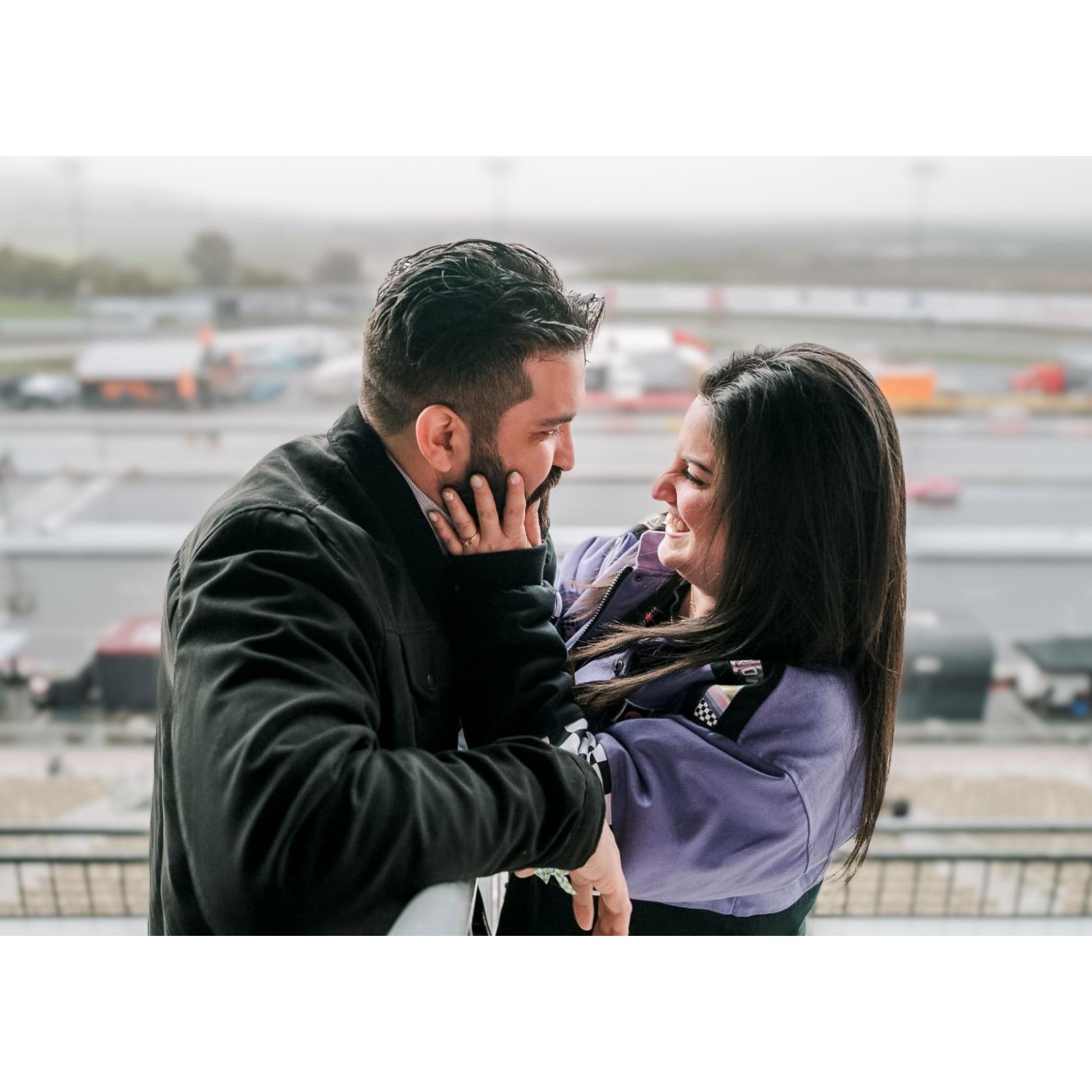03.30 / Sonoma Raceway | the best day of my life. The morning I said "YES" to my best friend at the start of a race!!!