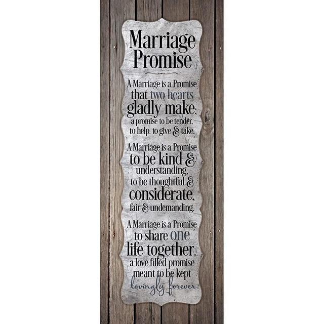 Dexsa Marriage Promise.New Horizons Wood Plaque