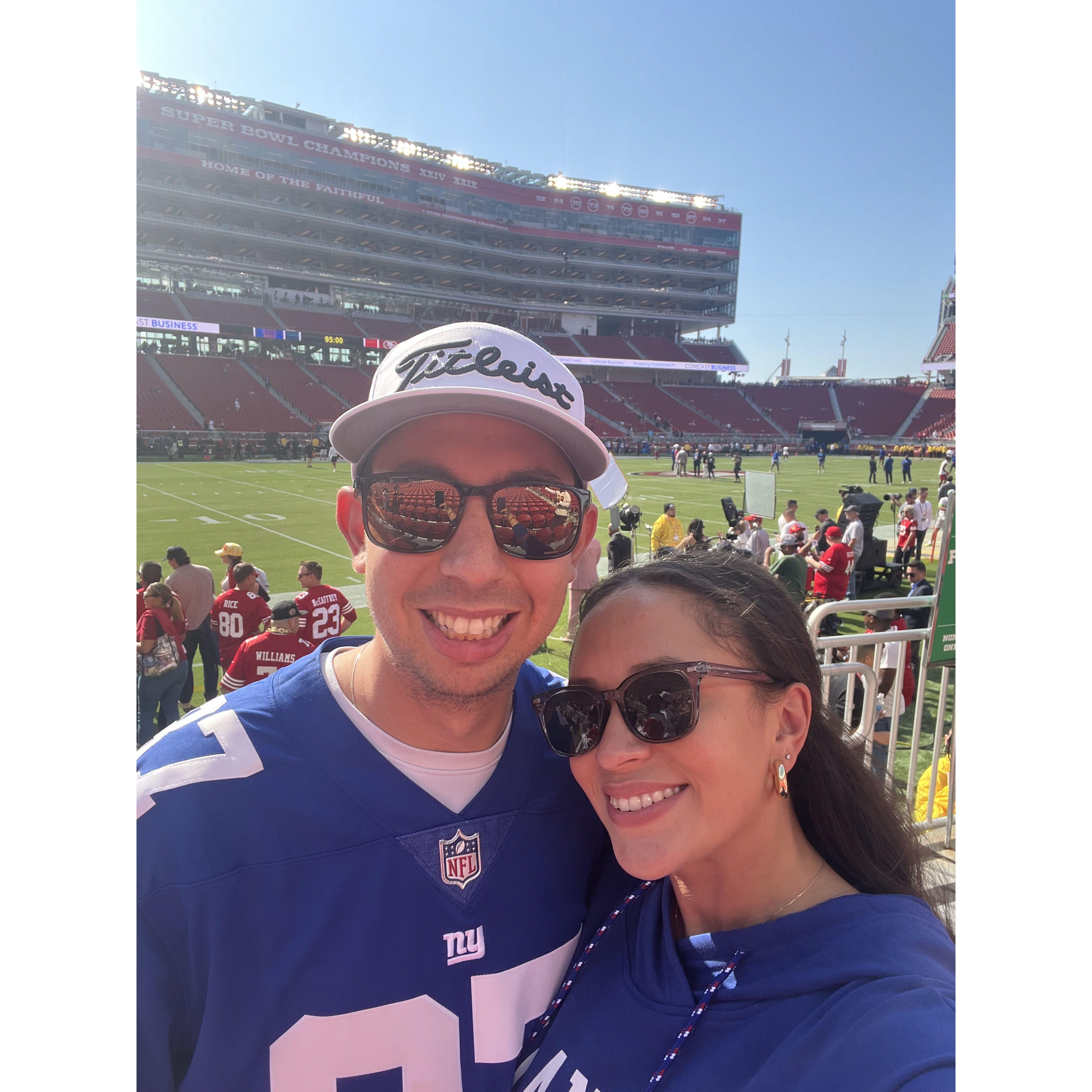 First New York Giant Game at Levi Stadium!