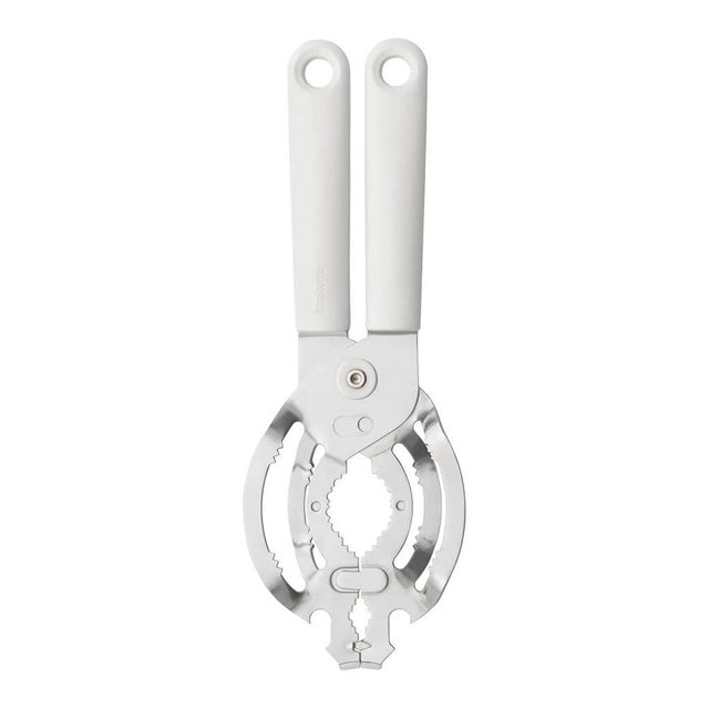 Brabantia Tasty+ Universal Can, Jar, Bottle Opener (Light Grey) Easy to use, Unscrews Small or Large Caps, Tops Lids