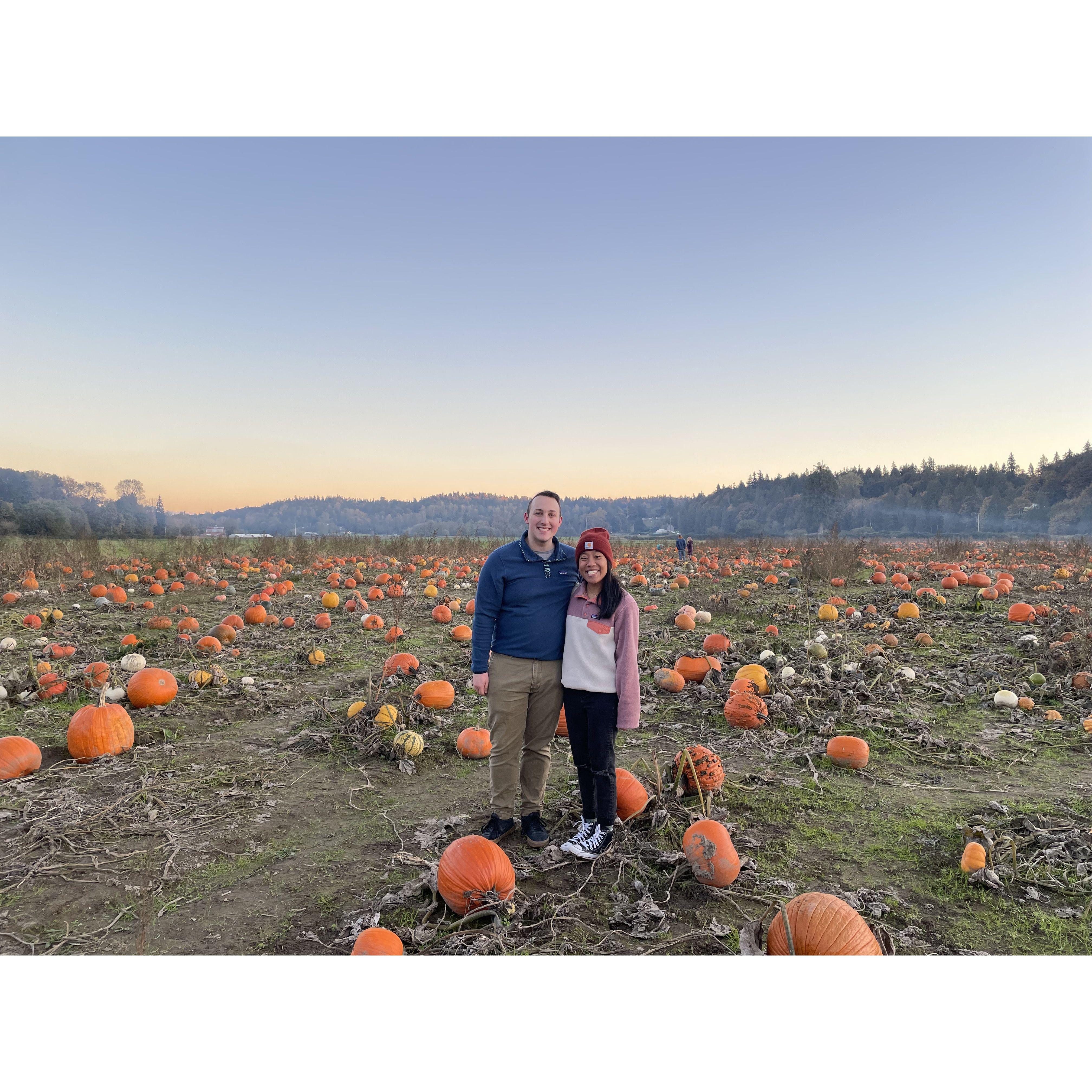 We hit it off, and spent the entire summer together as friends, going out on little day adventures.

*Here we are, in search of the great pumpkin at Bob's Pumpkin Farm* 10-28-23