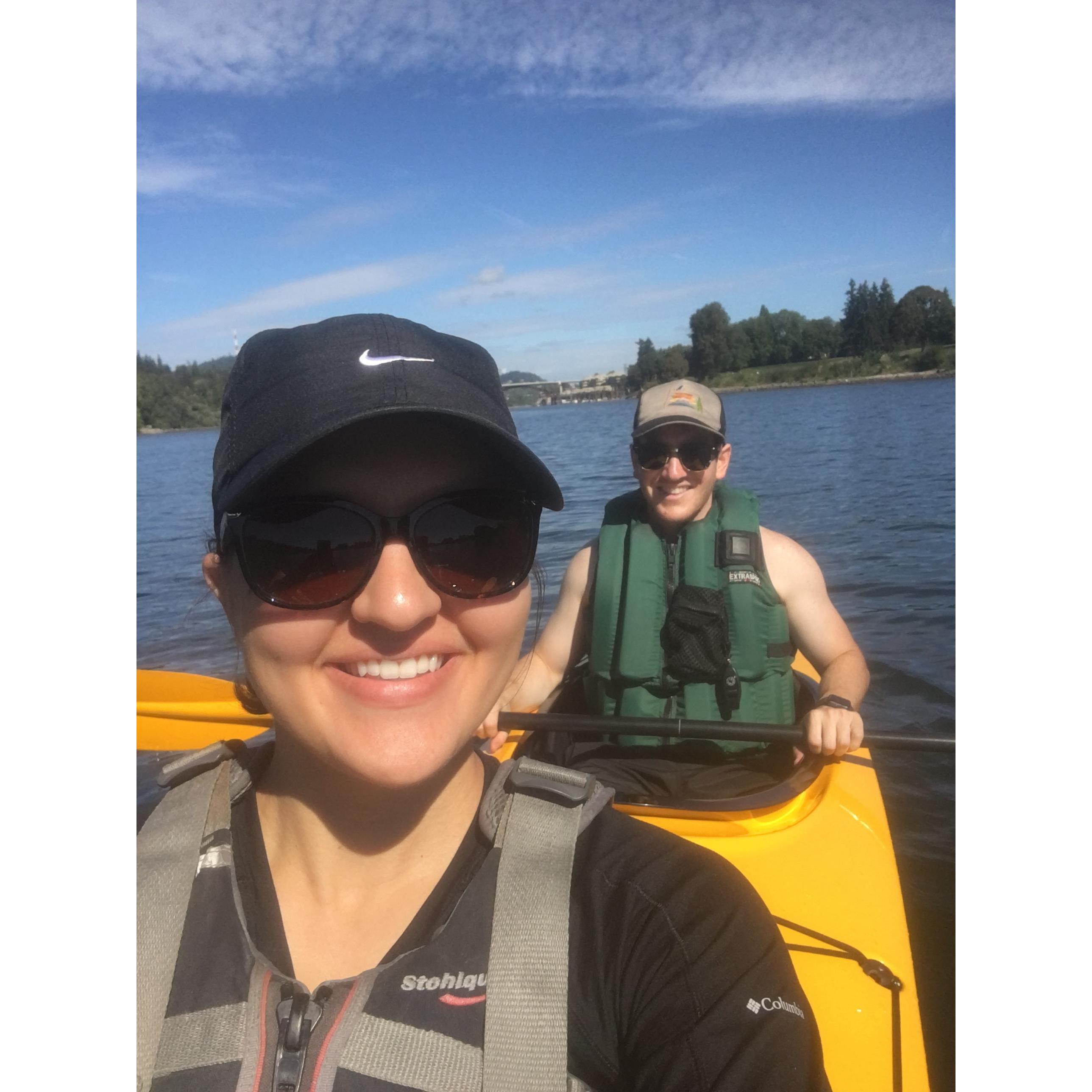 Kayaking the Willamette, one of our favorite summer activities