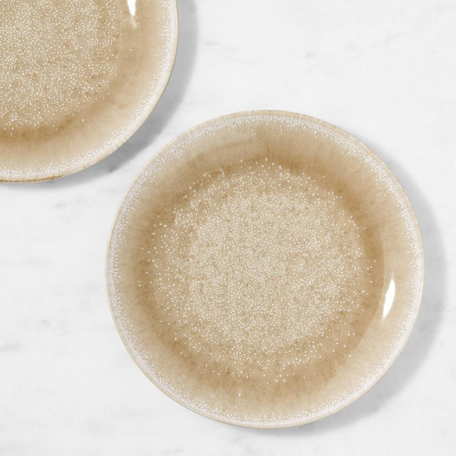Cyprus Reactive Glaze Salad Plates, Set of 8, Sand