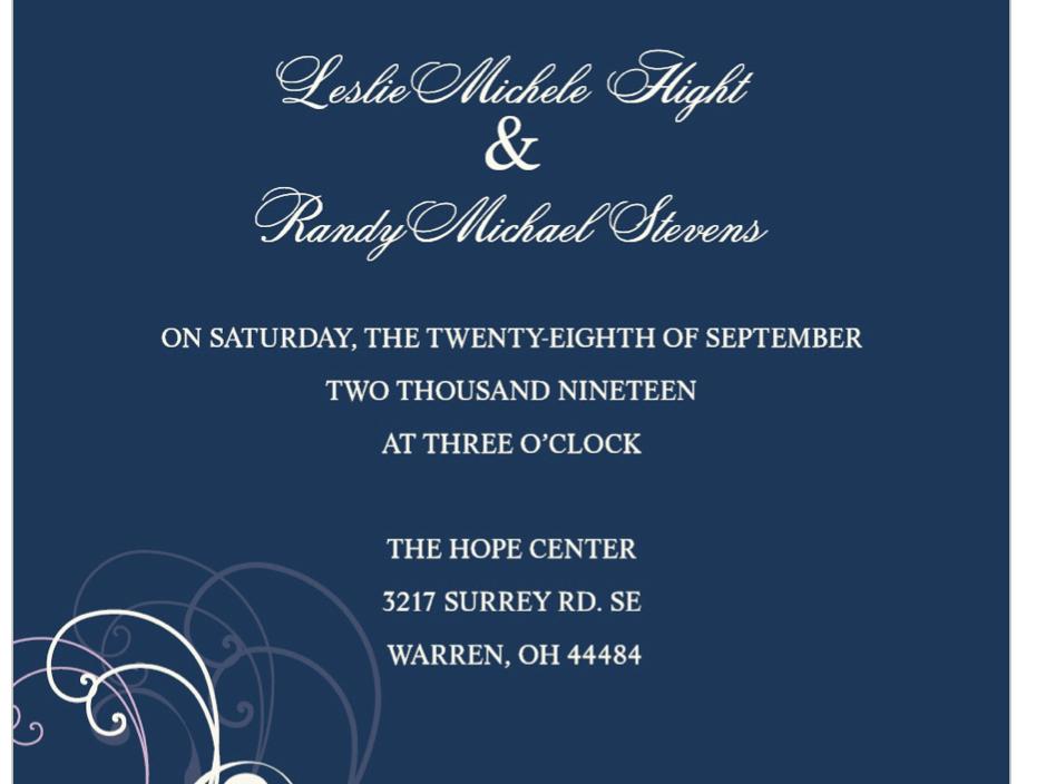 The Wedding Website of Leslie Hight and Randy Stevens