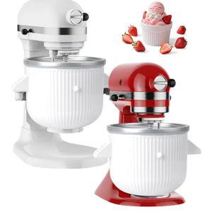 Ice Cream Attachment for KitchenAid Stand Mixer,Fits 4.5-5Qt Tilt-Head/6-7Qt Bowl-Lift Stand Mixers, 2-Quart Frozen Kitchenaid Ice Cream Maker Attachment, Ice Cream & Sorbet Gelato Maker by KassunKoch