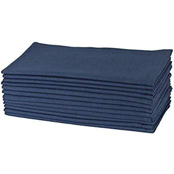 Utopia Kitchen Cloth Napkins, 12 Pack (18 x 18 Inches), Navy Cotton Dinner Napkin