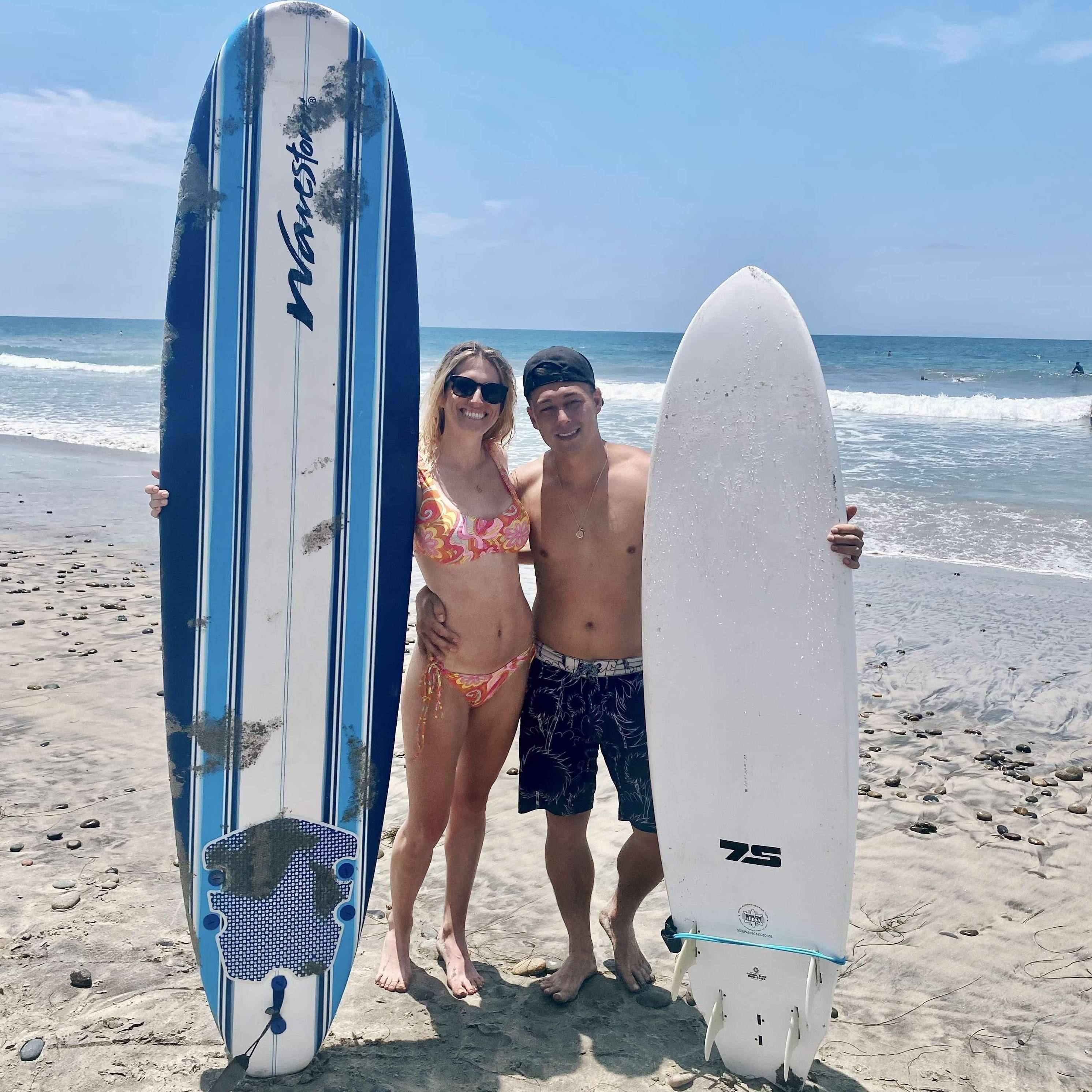 The morning before Eric proposed, Solana Beach, July 2021