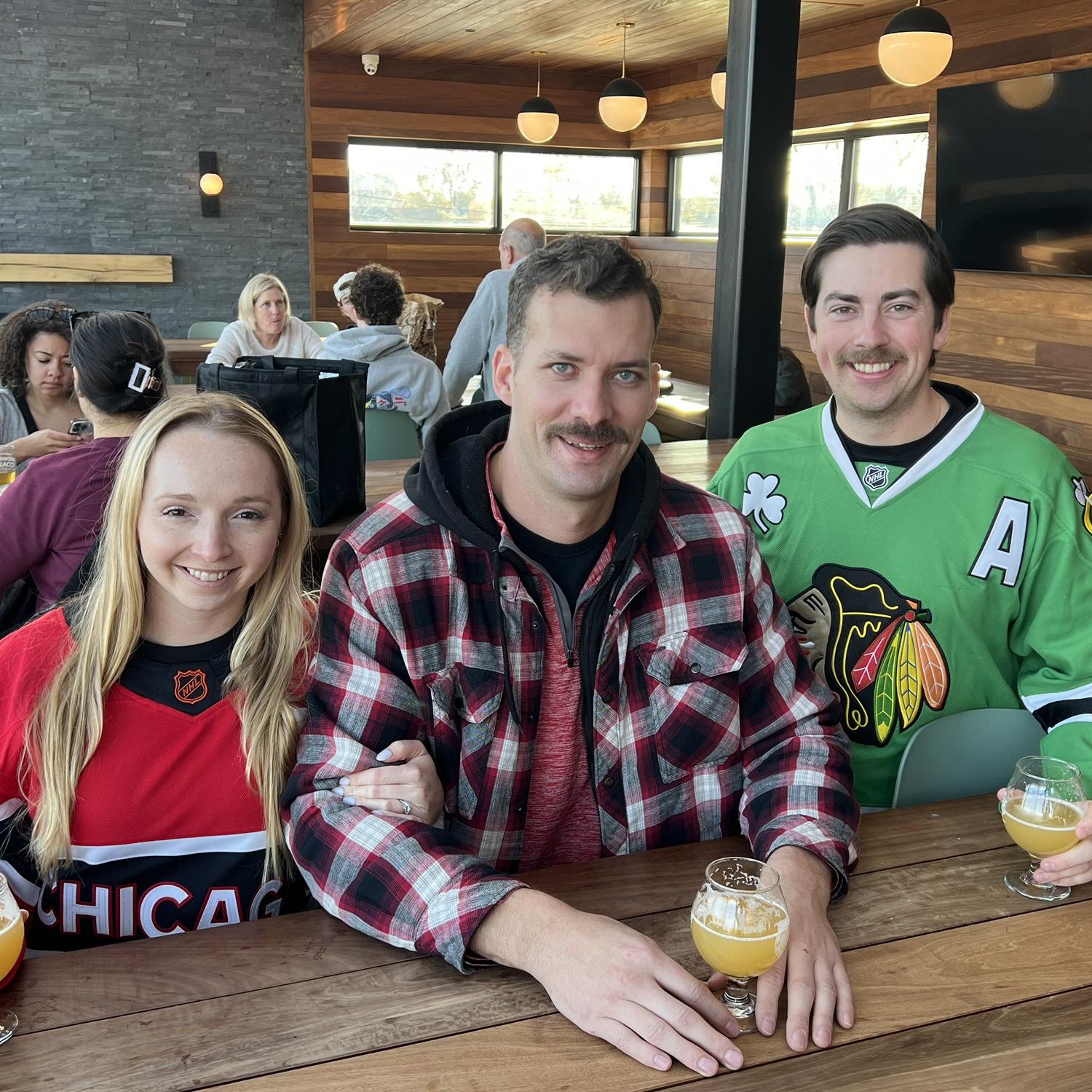 Pre-Blackhawks brewery pitstop!
