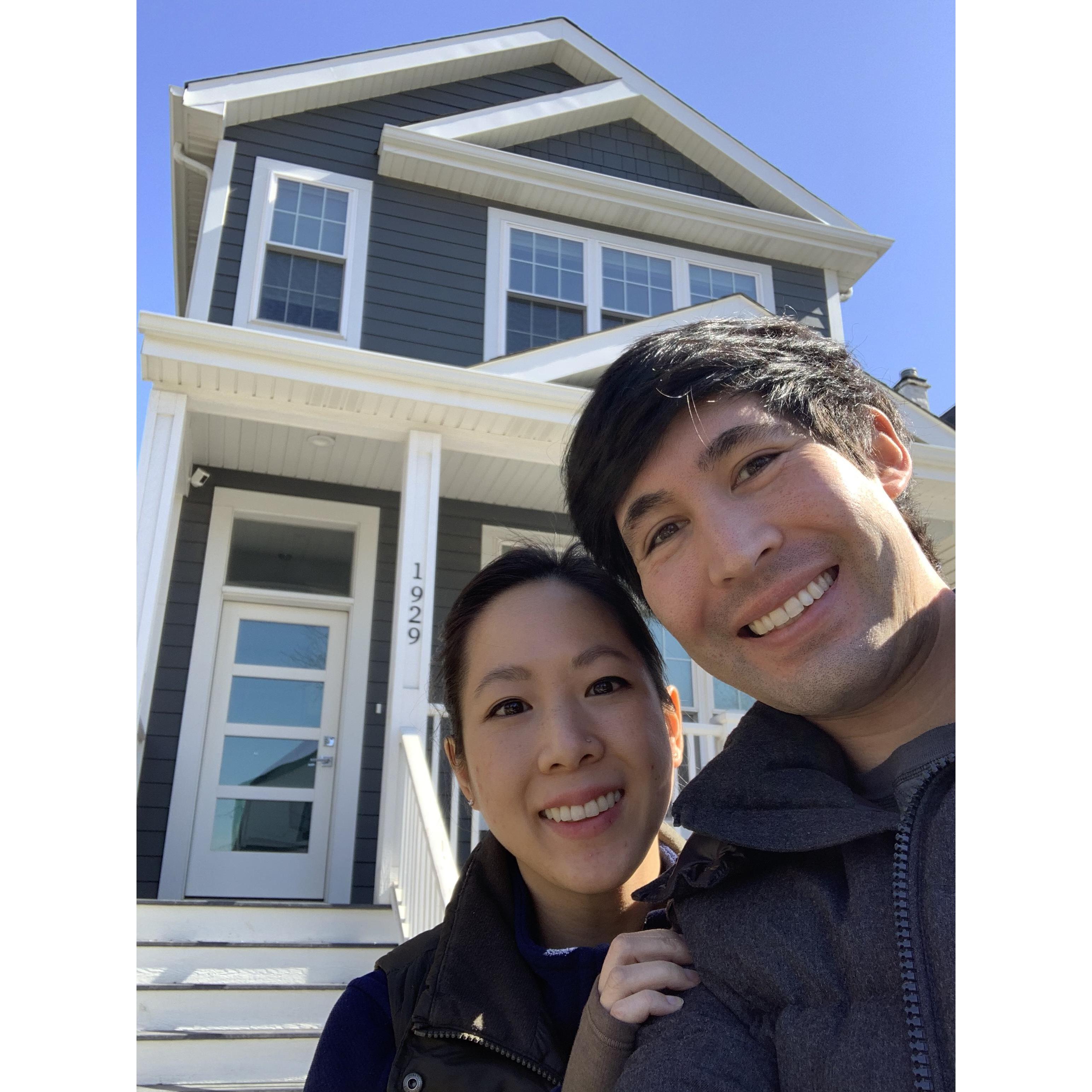 After getting the keys to our new house! (2021)