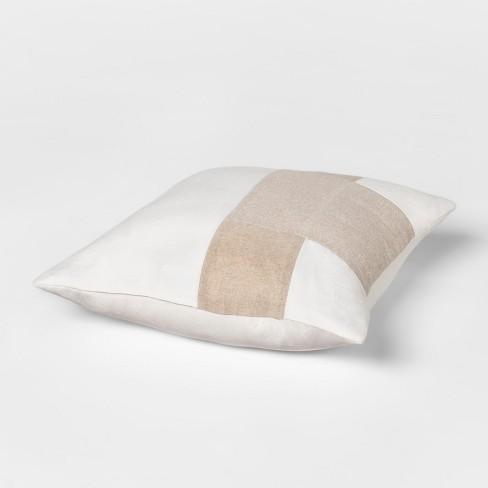 Colorblock Square Throw Pillow Neutral - Project 62™