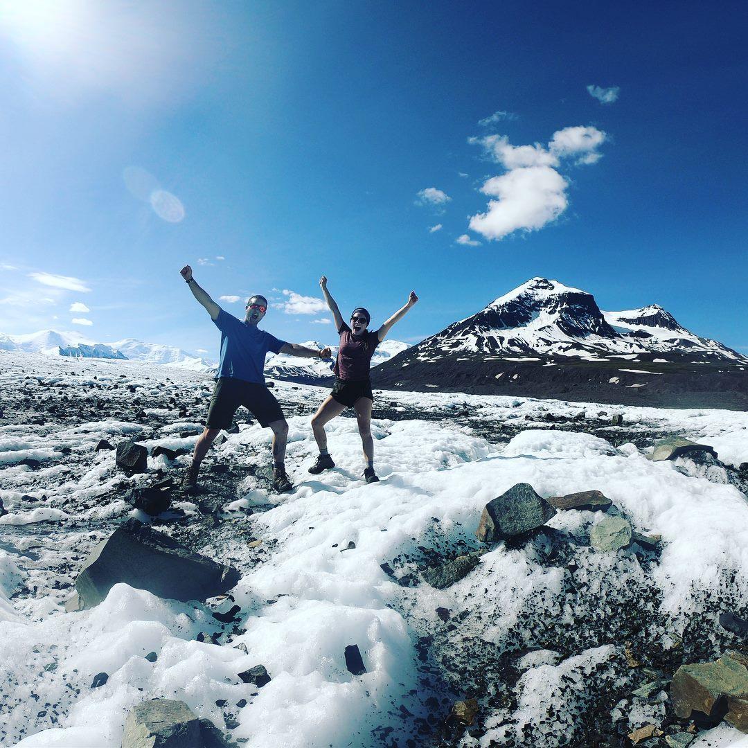 Russel Glacier in Alaska. This was absolutely incredible and words can't express how fun this was! We drank the water right from the glacier after several days out in the wilderness.