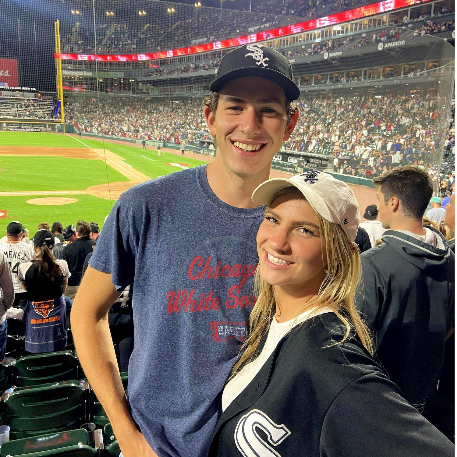 Trevor's first white sox game!