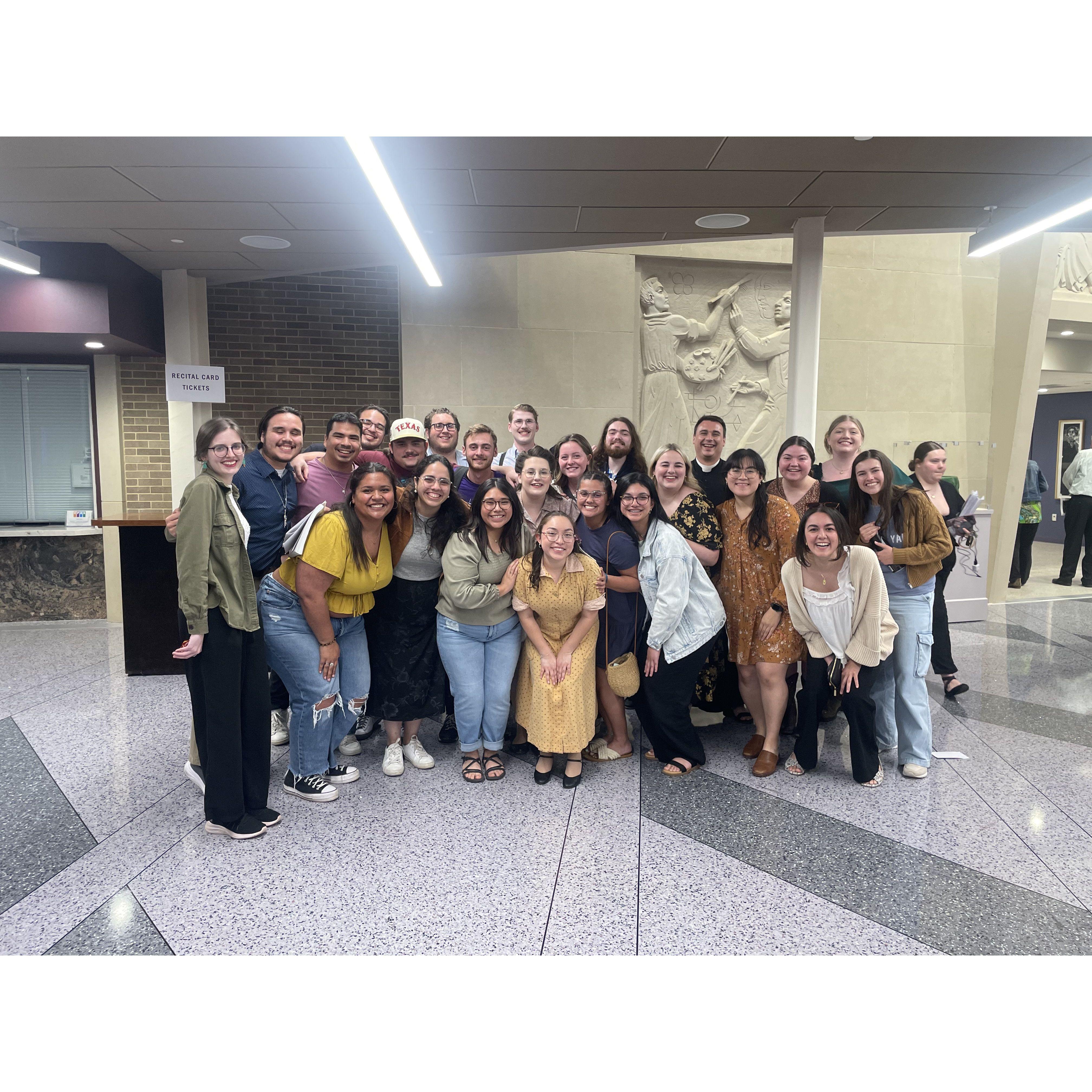 The whole St. Mary's crew supporting Street Scene