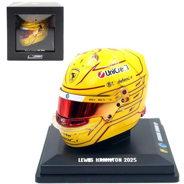 HTLNUZD 2025 1/5 F1 SF25 Mini Helmet for Ferrari-Inspired Design, Lewis Hamilton Style, Resin Simulation Model, Custom Collectible