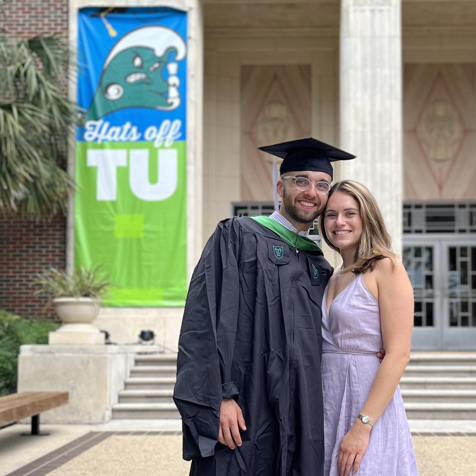 We've celebrated lots of milestones together! Here is Ross finishing his Master's in Public Administration in 2022! Funny enough, Jamie will be starting an MPA program this fall at GSU :)