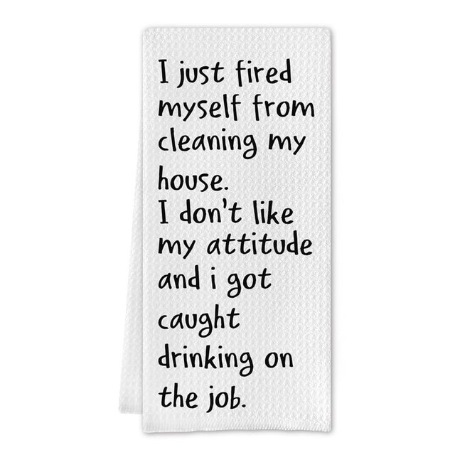 Cilrii Funny Kitchen Towels - Dish Towels for Kitchen, Bathroom Decor (16 X 24 Inches)