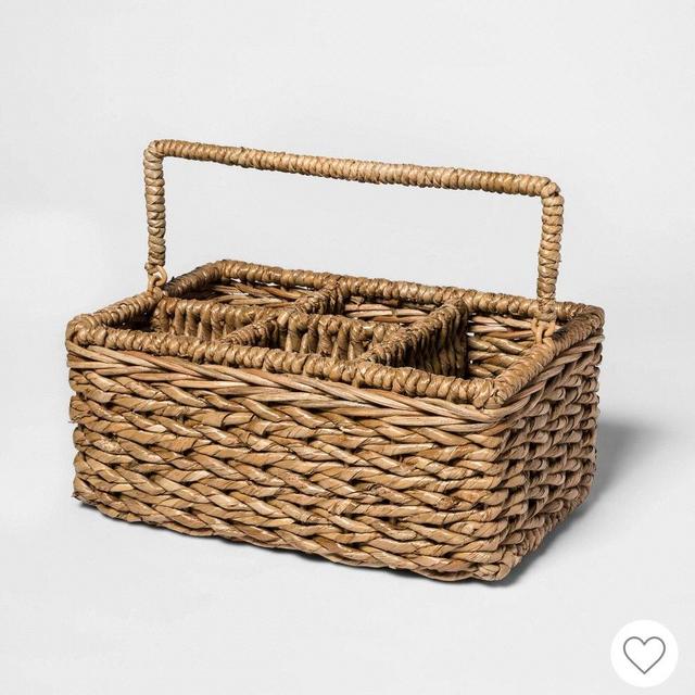 Chunky Seagrass Woven Utensil Caddy Beige - Threshold™