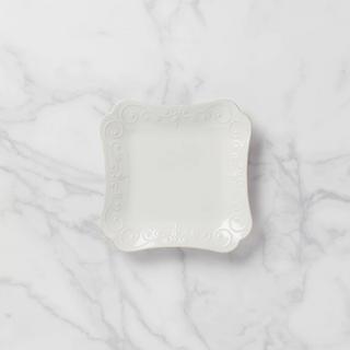 French Perle Square Dinner Plate
