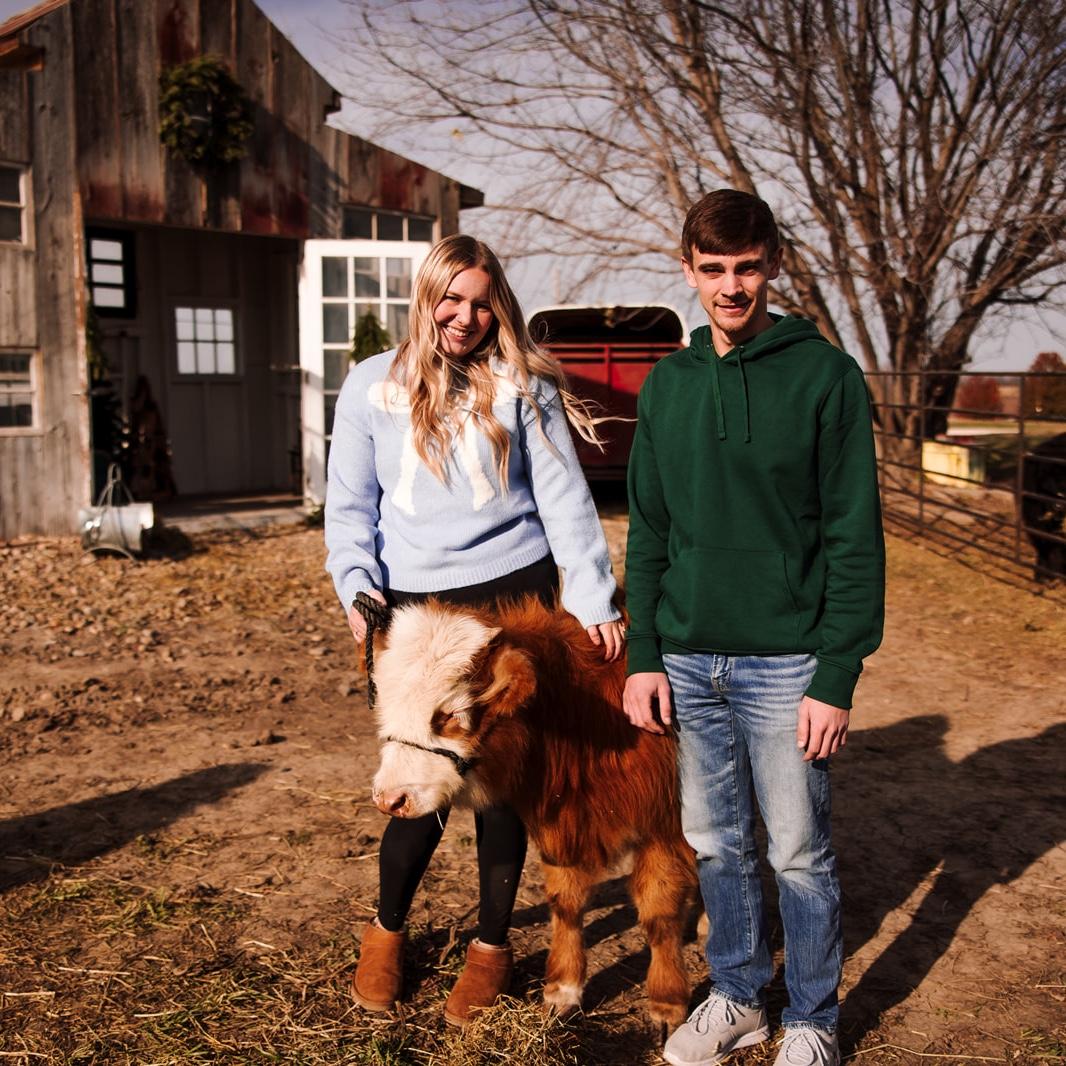 us & a baby cow!