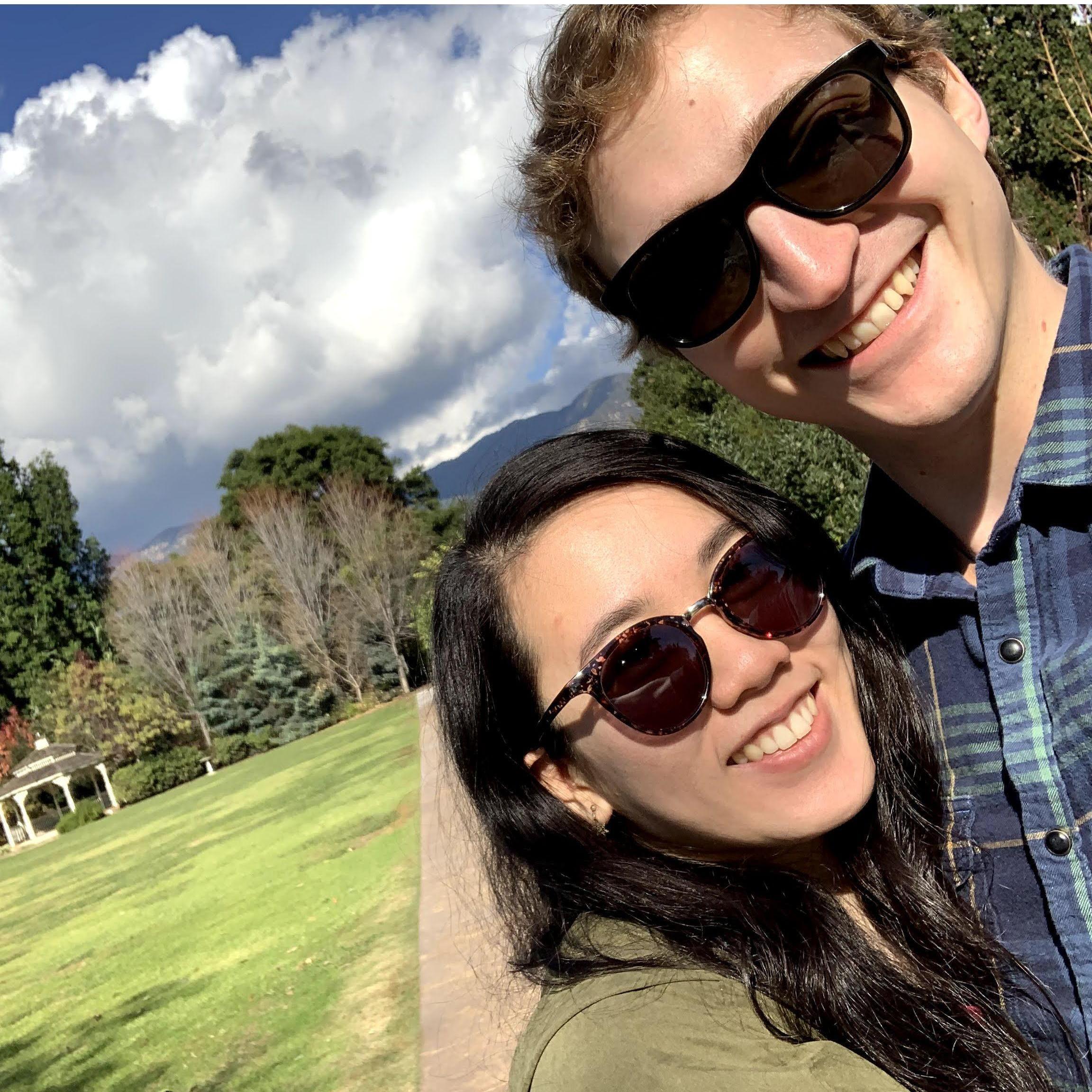 December 2019: at the LA Arboretum, one of our favorite date spots.