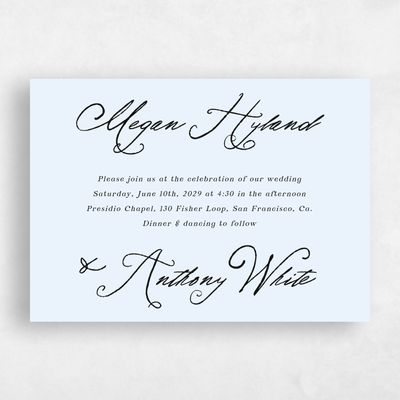 Light Sky, Blue Wedding Invitation - Cristal Landscape