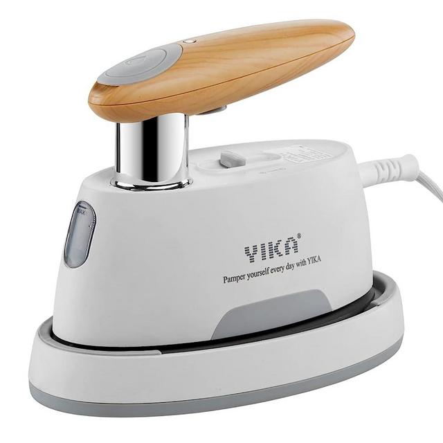 YIKA Handheld Clothes Steamer, Portable Steam Iron with Large Ironing Panel, Fabric Wrinkle Remover 2 in 1, Fast Heat Up, continuously adjust on Heating & Steaming (White)