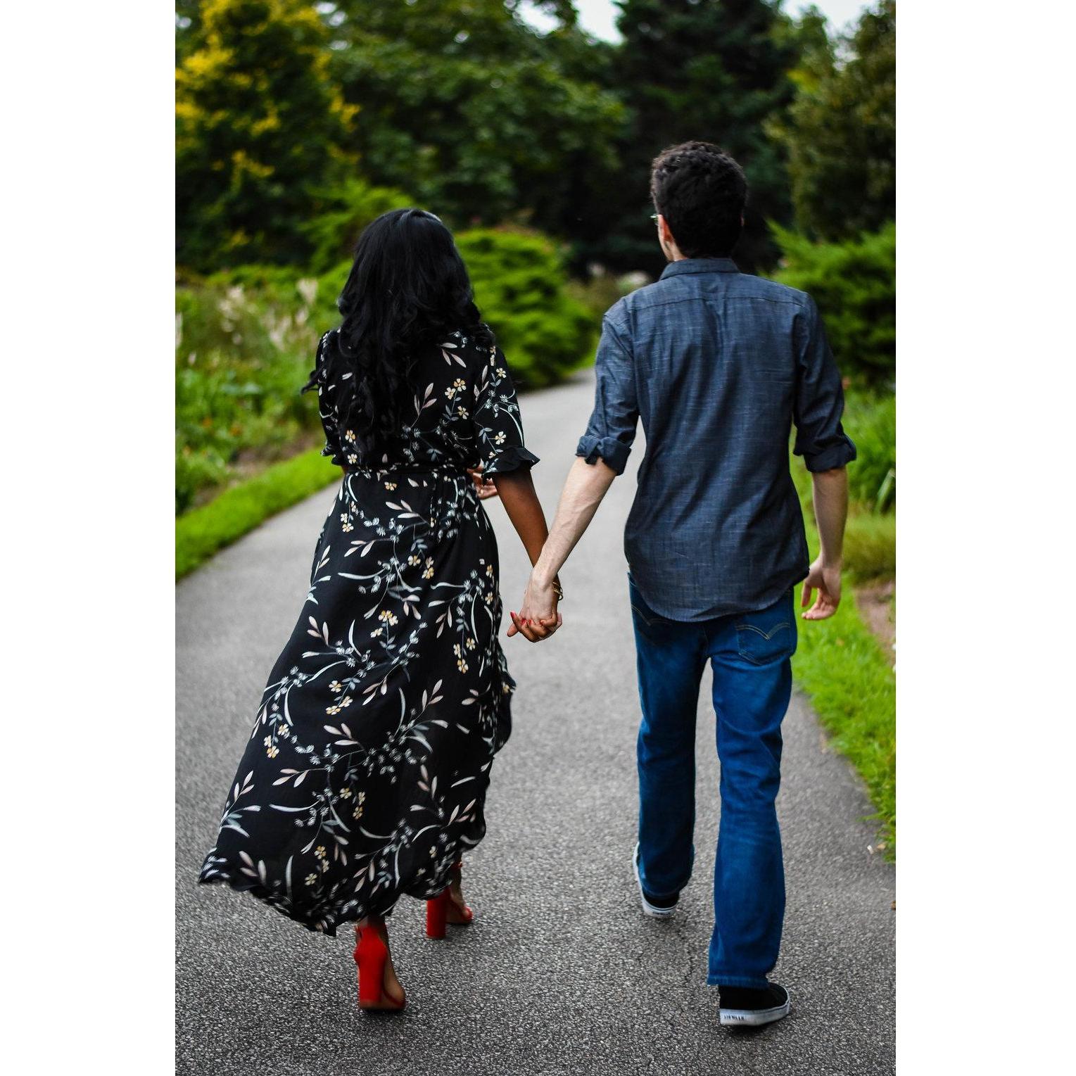 We were just enjoying our walk together which brings back memories.