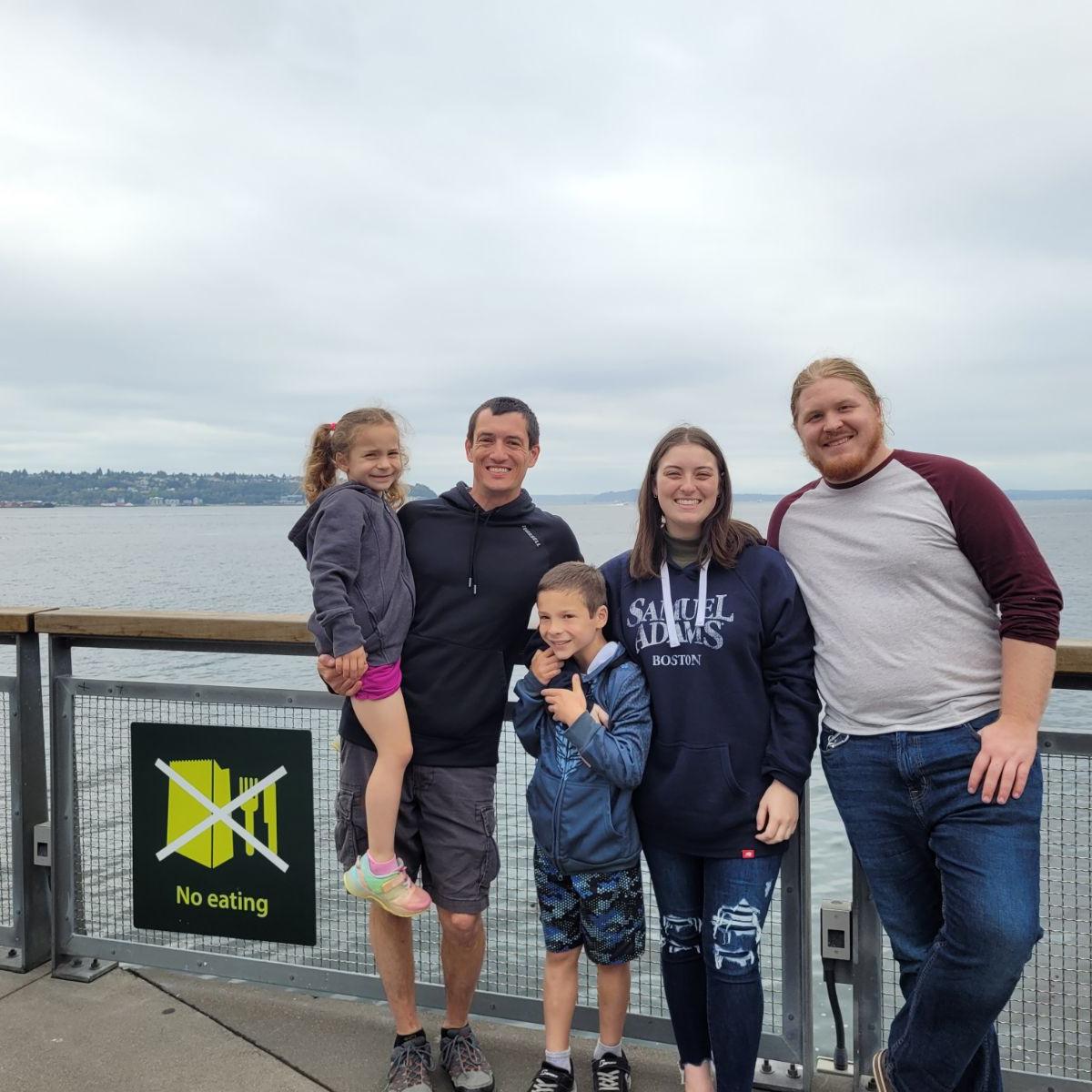 Mitchell meeting Kate’s niece and nephew in Seattle!