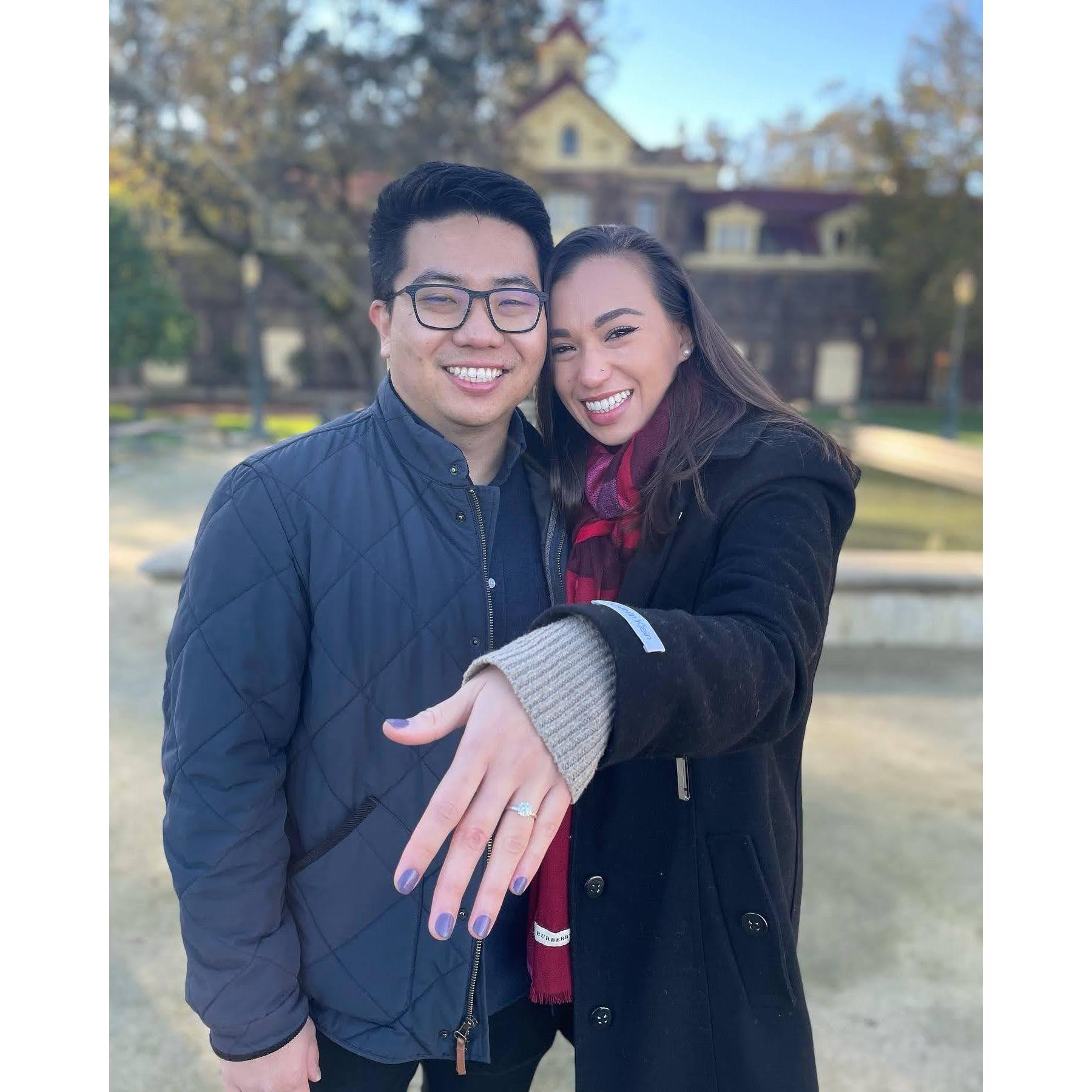 When we got engaged!