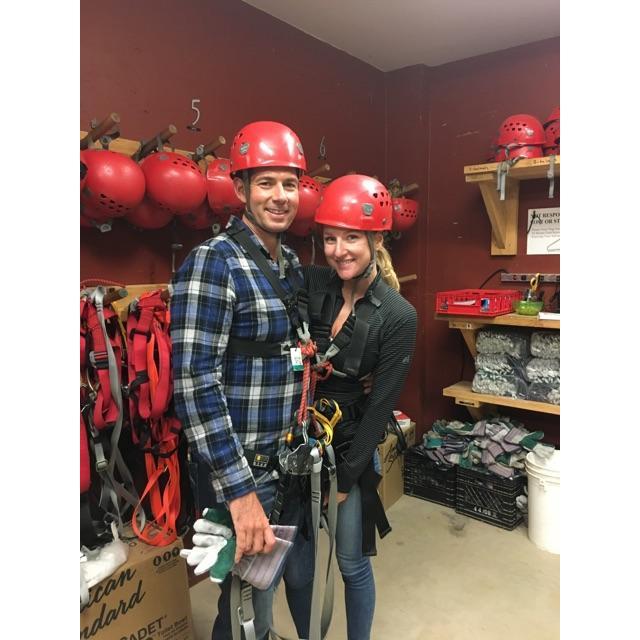 One of our first dates! Zip lining under the stars and into each others hearts - September 2017 #theadventurebegins