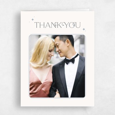 Beige Wedding Thank You - Jelani Photo