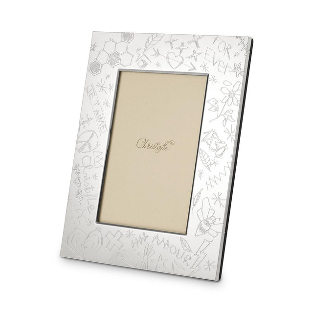 Christofle Graffiti Silverplated Frame, 5" x 7"