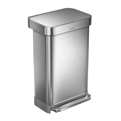 Stainless Steel 11.9 Gallon Step On Trash Can