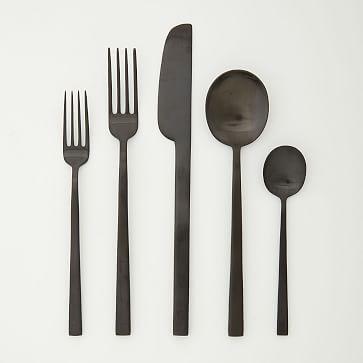 Smith Stainless Steel Flatware - Black set of 20