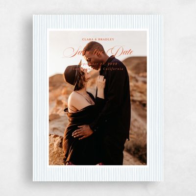 Orange Destination Wedding Save the Date - Seychelles Photo