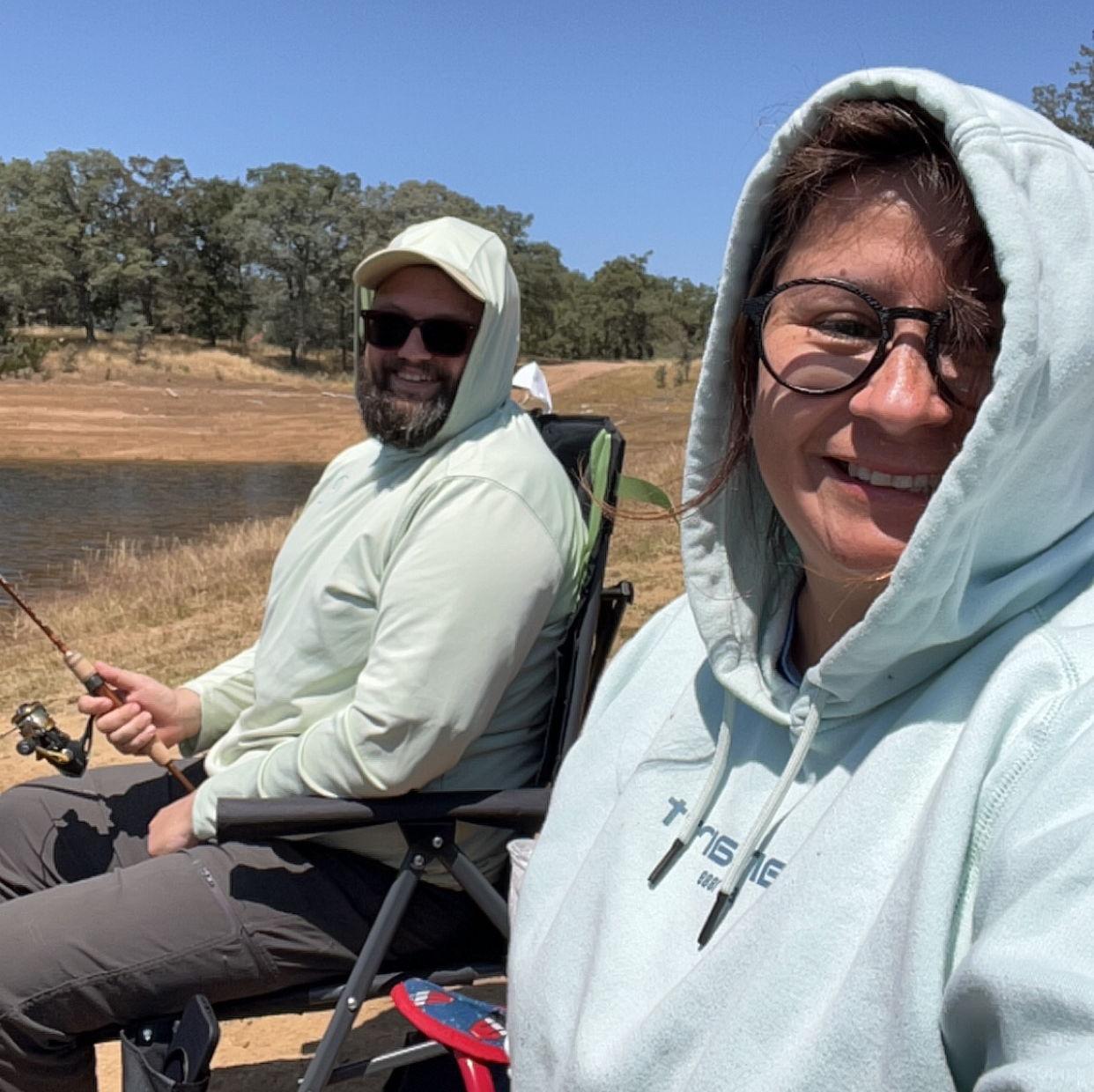 We didn't catch anything but a buzz! Lake McClure Fishing